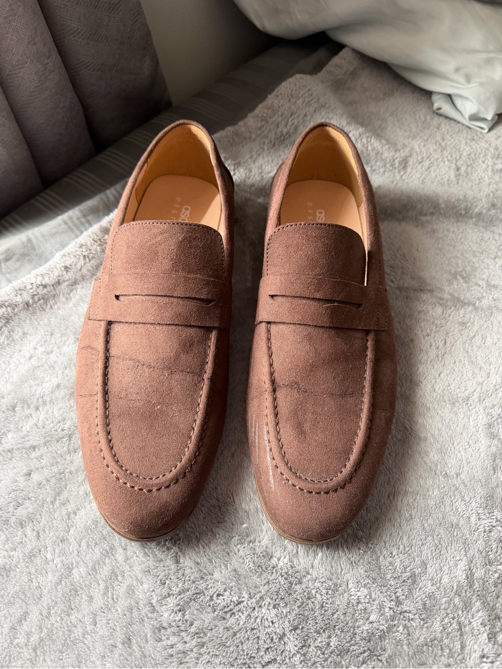 ASOS Brown Suede Penny Loafers for Men